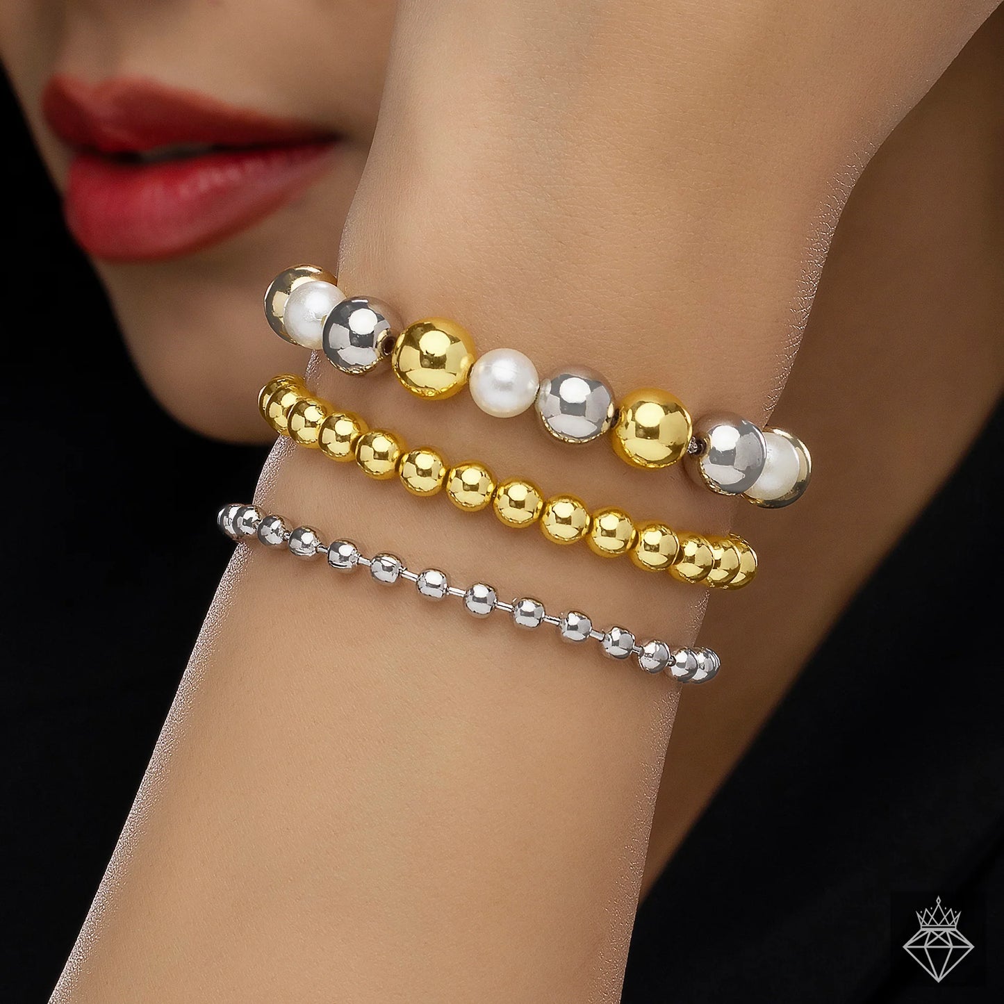 AUROZI Anti-Tarnish Collection Of 3 Bracelets