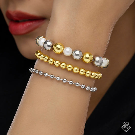 AUROZI Anti-Tarnish Collection Of 3 Bracelets